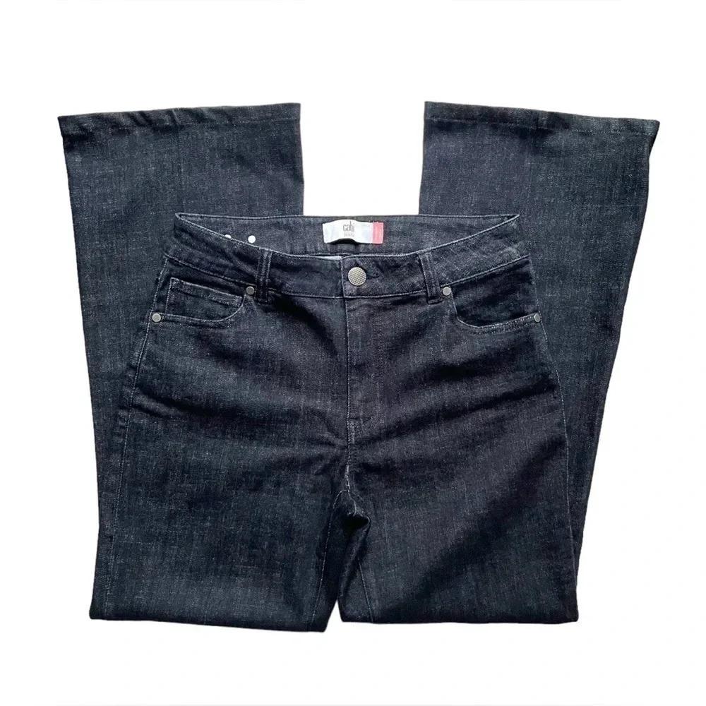 Cabi High-Rise Flare Leg Dark Wash Trouser Jeans